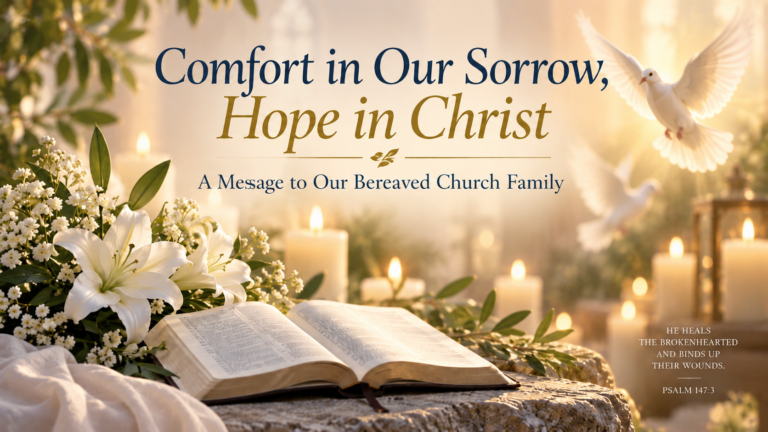 Comfort in our sorrow